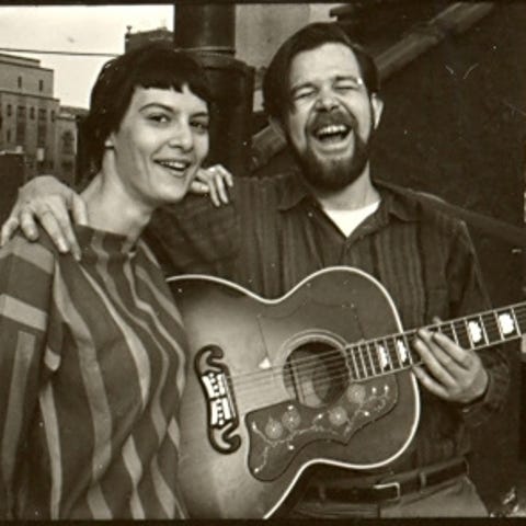 Terri Thal and Dave Von Ronk in the 1960s. Courte