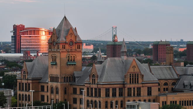 Wayne State University Old Main building in Detroit on June 26, 2017.