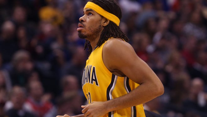 Chris Copeland, with 17 points, was the high scorer for the Pacers against the Chicago Bulls in the Pacers' 92-90 loss Monday at Bankers Life Fieldhouse.