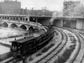 In this 1927 photo, an observation train makes one