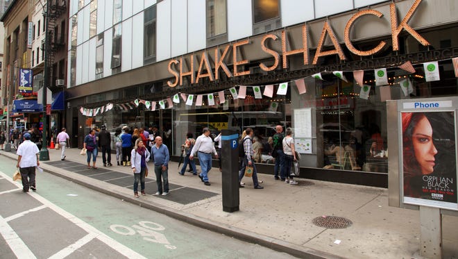 A Shake Shack in New York's theater district.