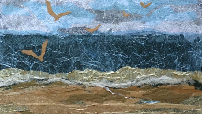 "Surf," a paper collage by Linda Onderko, is among the works featured in the VFAA Show and Sale at Huron Valley Council for the Arts, 205 W. Livingston Road in Highland. The show runs through Aug. 24.