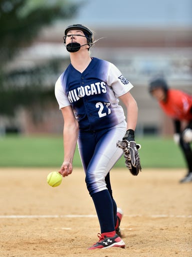 Dallastown's Kelsie Merriman delivers a pitch against