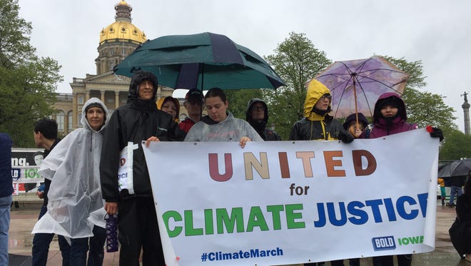 More than 200 people attended Iowa's version of the People's Climate March in April.