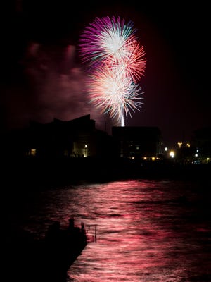 The Independence Day fireworks display in Pensacola, FL on Monday, July 4, 2016