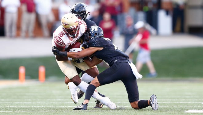 FSU wide receiver Auden Tate had two catches for 47 yards against Wake Forest.