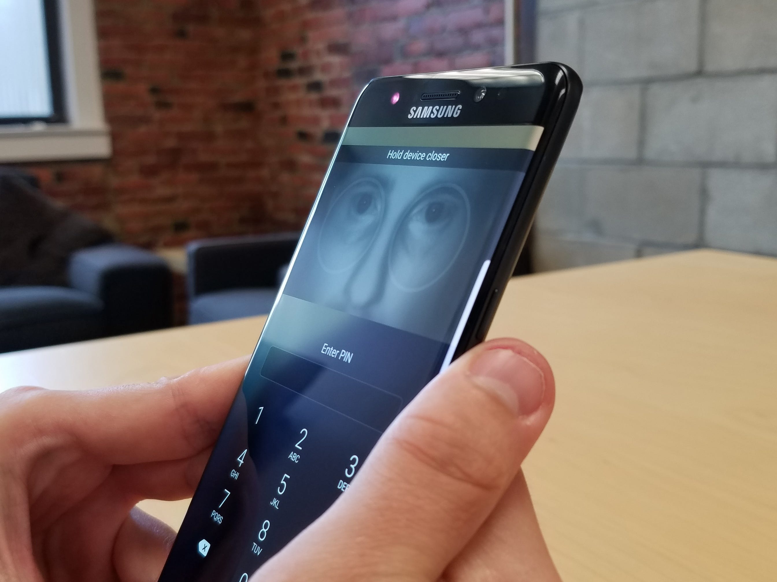 A Samsung Galaxy Note 7.