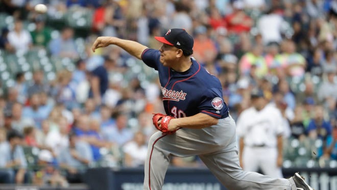The 44-year-old Bartolo Colon stymies the Brewers on Wednesday night as the Twins starter throws seven-shutout innings of five hit ball.