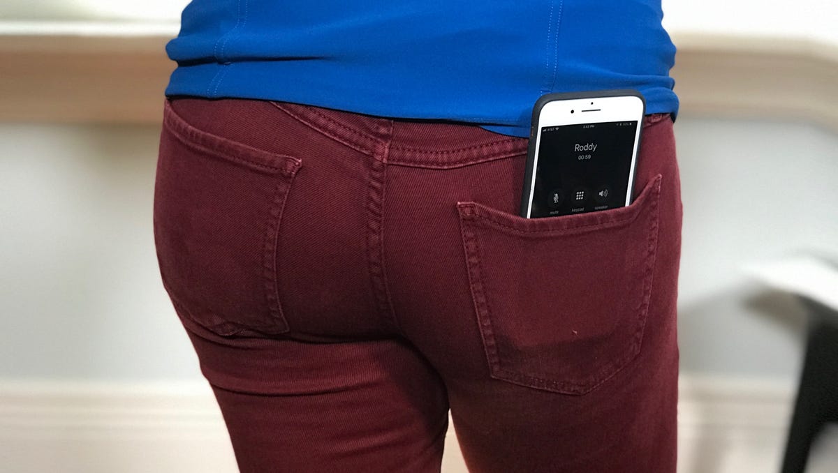 iphone in a someones back pocket