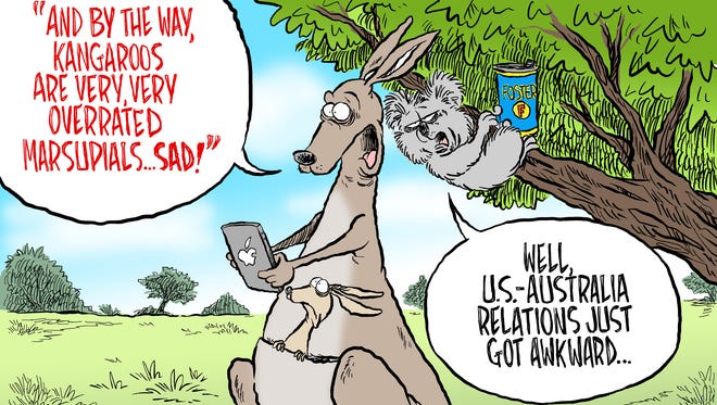 Trump and Austrailia commentary by Andy Marlette