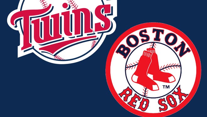 Twins and Red Sox logo.