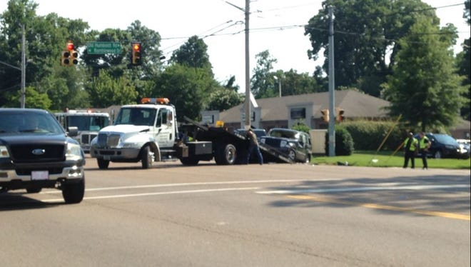 Police and EMS responded to an accident at the intersection of Old Humboldt Road and North Highland Avenue about 3:30 p.m. Tuesday.