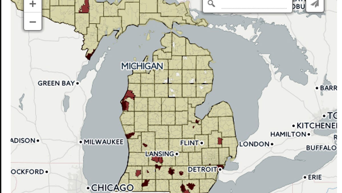 Interactive Map Michigan Cities With High Lead Levels