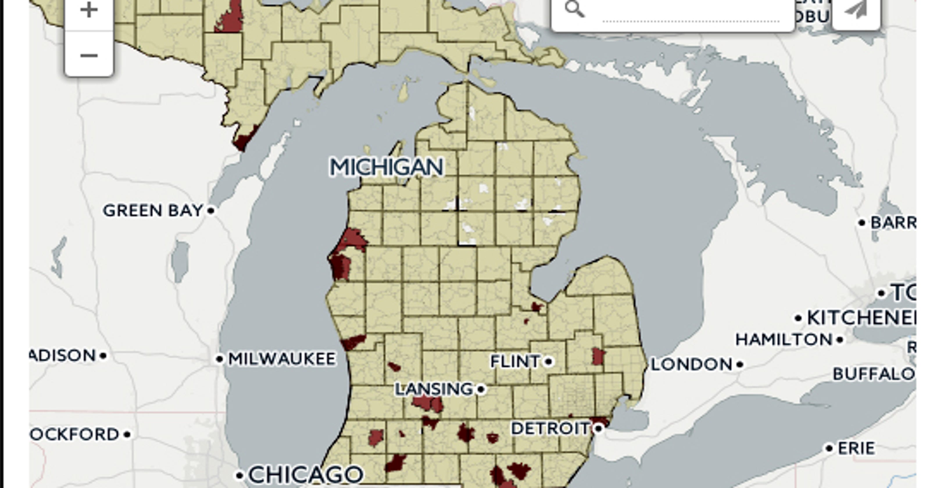 Interactive map: Michigan cities with high lead levels