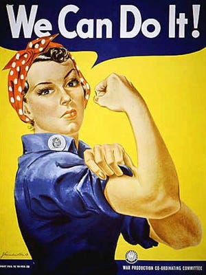 The iconic "Rosie the Riveter" poster.