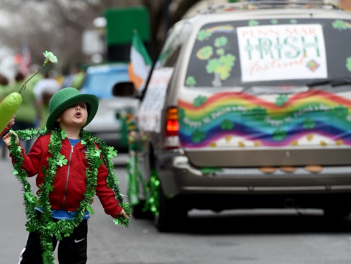 Scenes from the St. Patrick's Day Parade in downtown