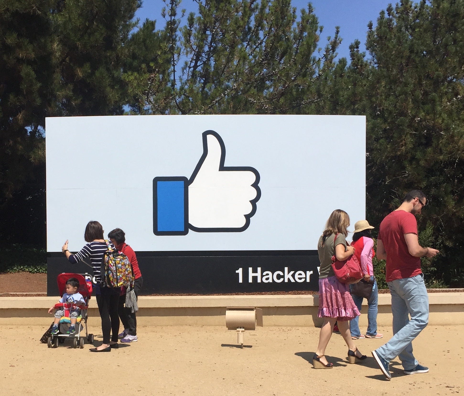 Facebook's headquarters at at 1 Hacker Way.
