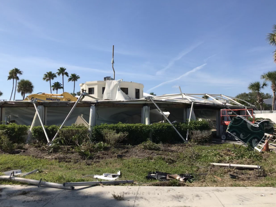 Terminal 3 was razed Thursday at Port Canaveral to