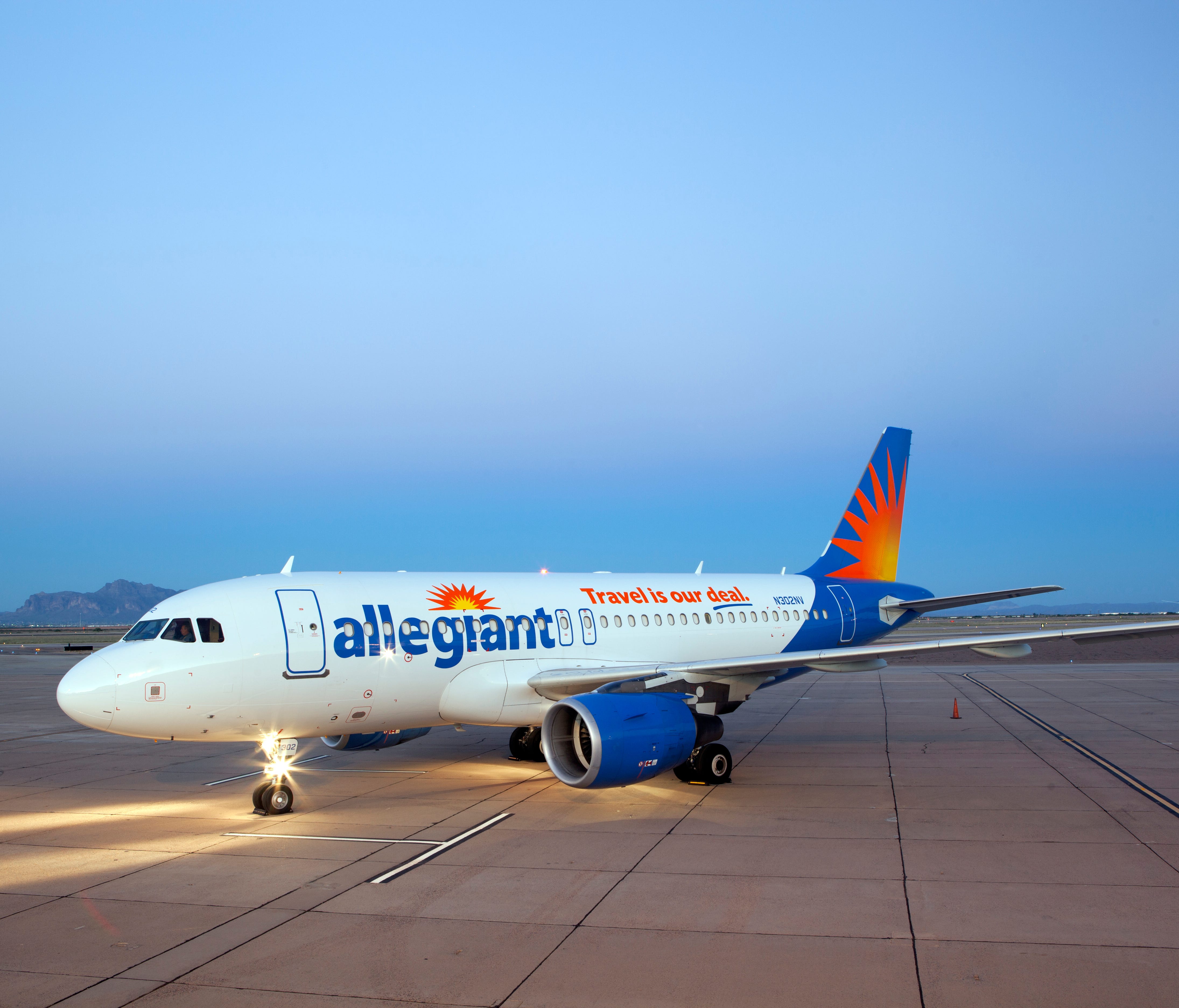 This undated file photo shows an Allegiant Airbus A319 aircraft.