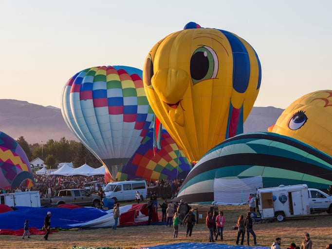 A photograph from the Great Reno Balloon Races held