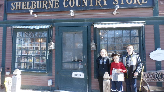 Haylee, Cody and Jeremy Roller at the Shelburne Country Store in Shelburne, Vermont.