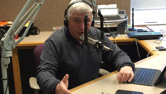 George Korda hosting his "State Your Case' radio talk show. (Jack Lail / News Sentinel)