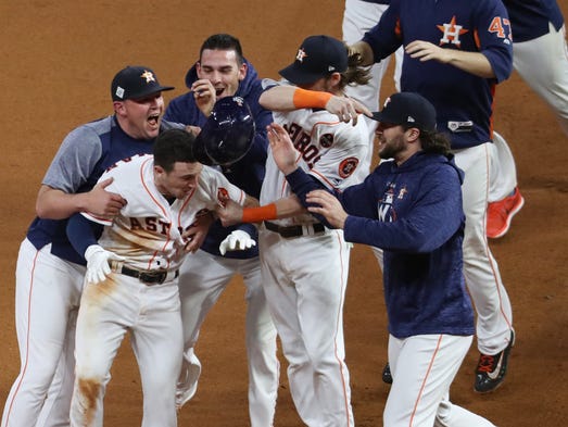 Game 5 at Minute Maid Park: Houston Astros third baseman