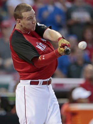 Todd Frazier knocks out Prince Fielder in the first round of the Home Run Derby at GABP.