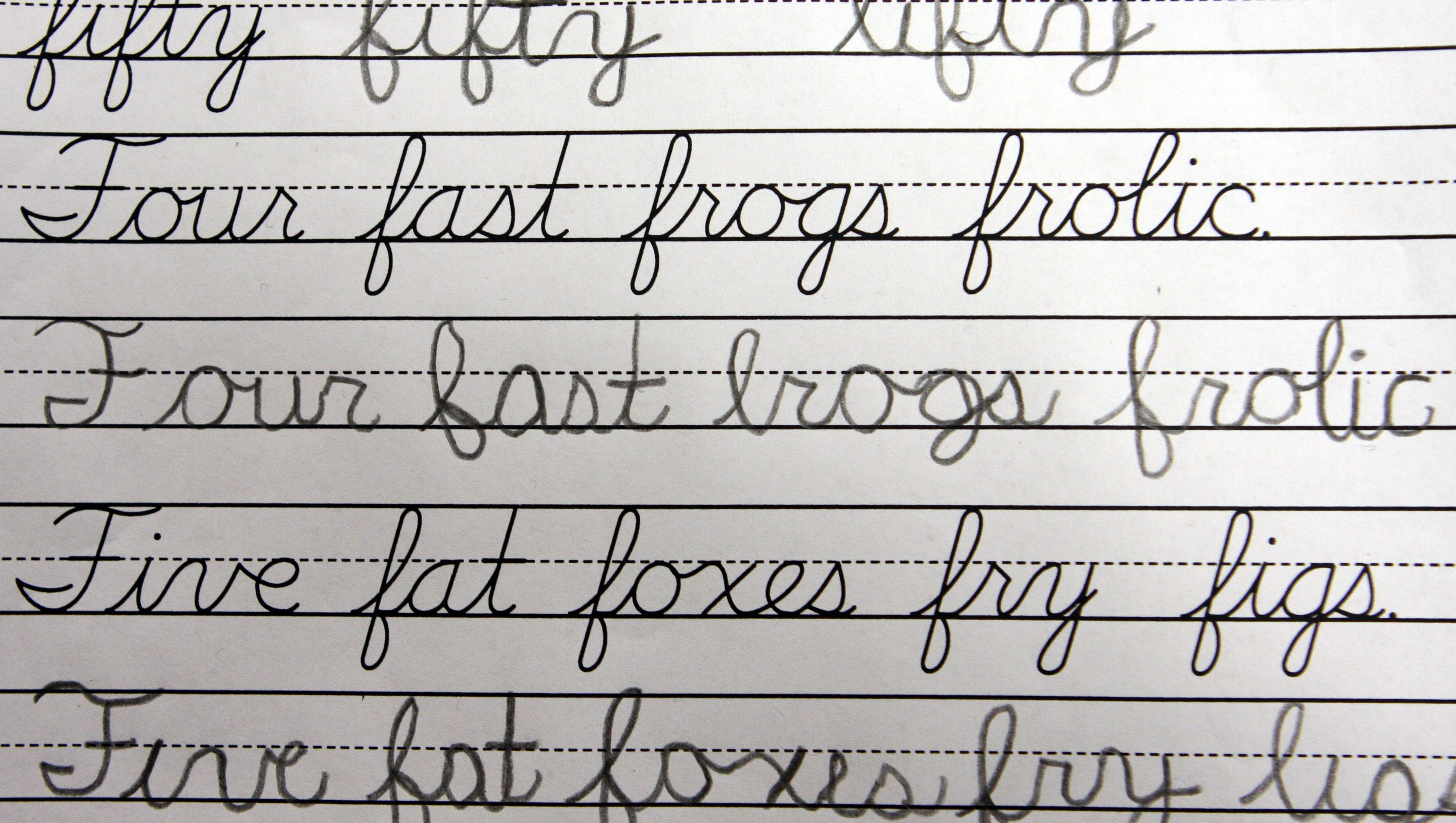 Students Should Still Learn Cursive Writing View