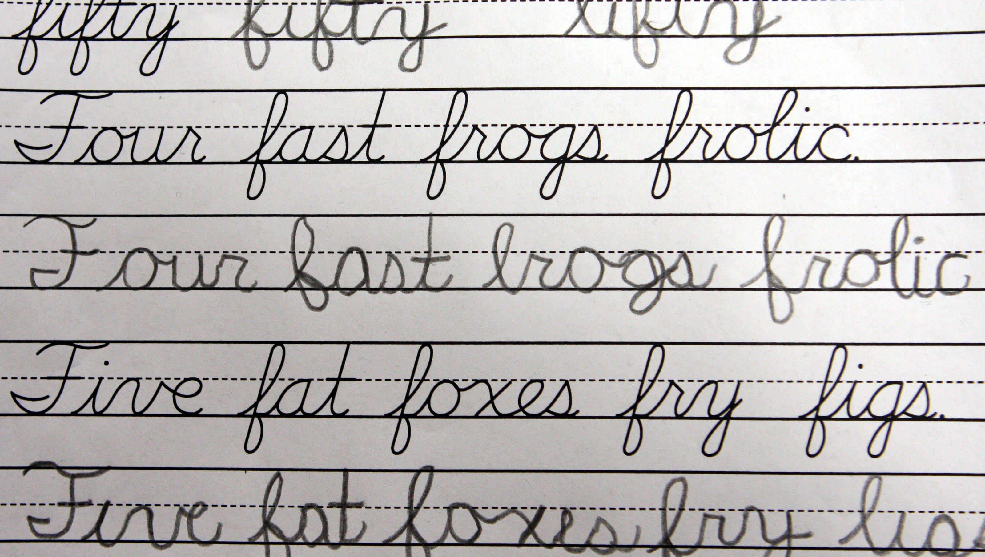 Students should still learn cursive writing: View