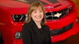 General Motors CEO Mary Barra with the Chevrolet Camaro