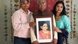 Kaushal and Neha with their father Dharnedra Shah hold