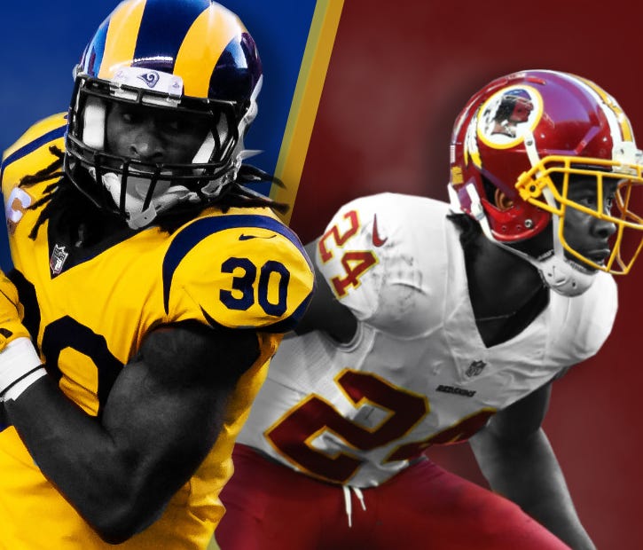 Rams RB Todd Gurley and Redskins CB Josh Norman.