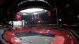 The field is shown during a tour of Mercedes Benz Stadium,