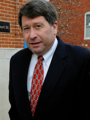 In this Thursday, March 12, 2009, file photo, former Peanut Corporation of America's president Stewart Parnell arrives at United States Federal Court in Lynchburg, Va.