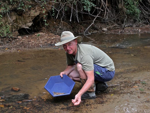 At the Alabama Gold Camp in Lineville, visitors can pan for the precious mineral in a creek.