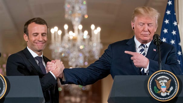 President Donald Trump and French President Emmanuel