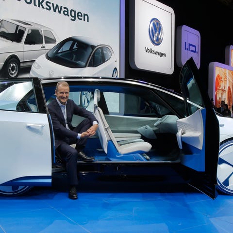 Volkswagen CEO Herbert Deiss introduces the new Vo