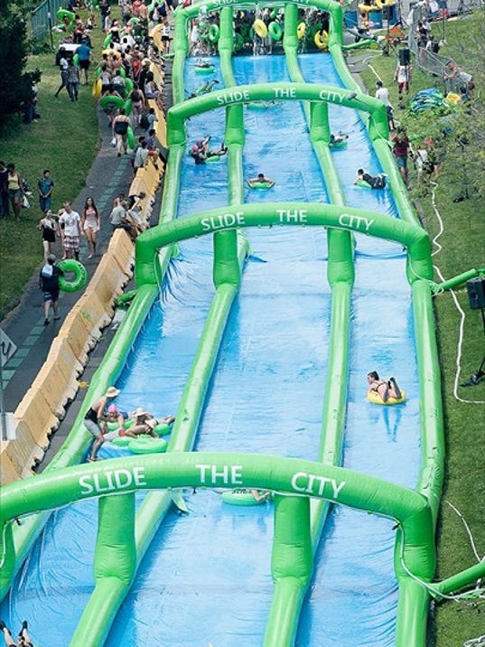 'Slide the City' comes to downtown