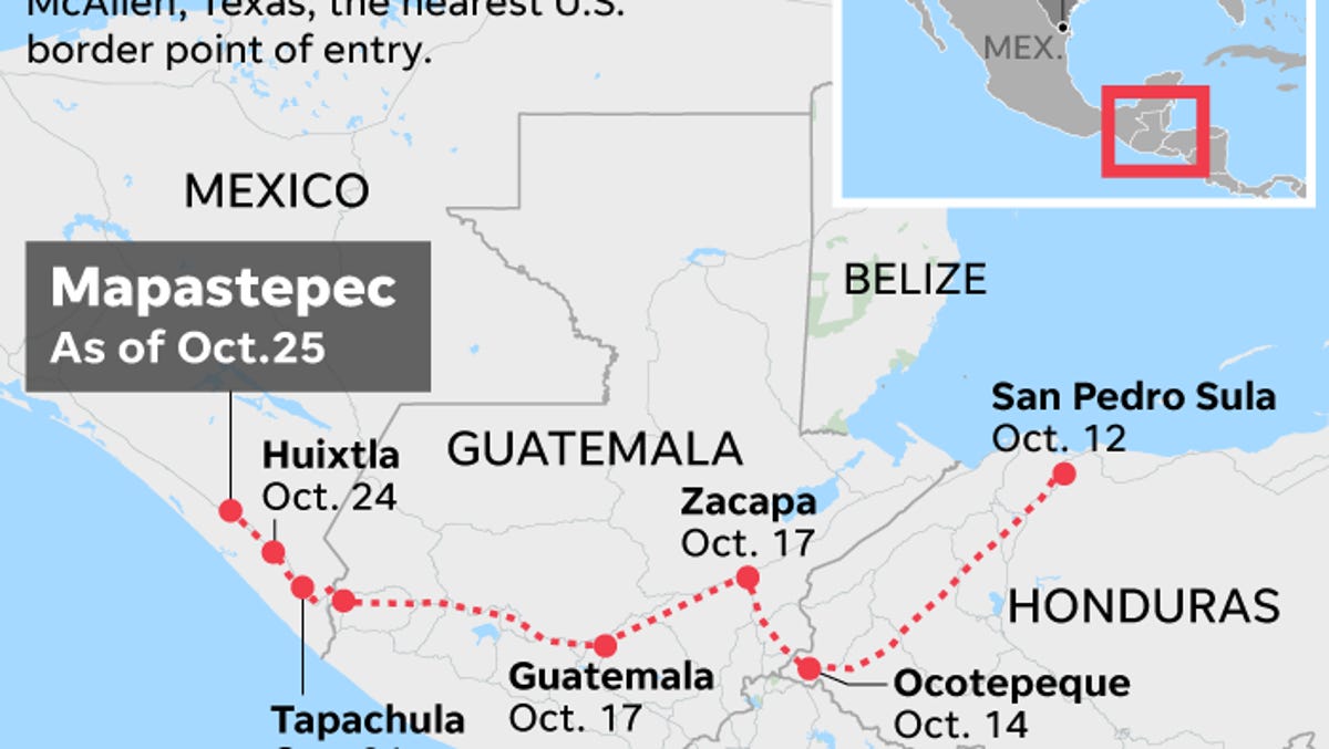 Refugee Caravan 2022 Map