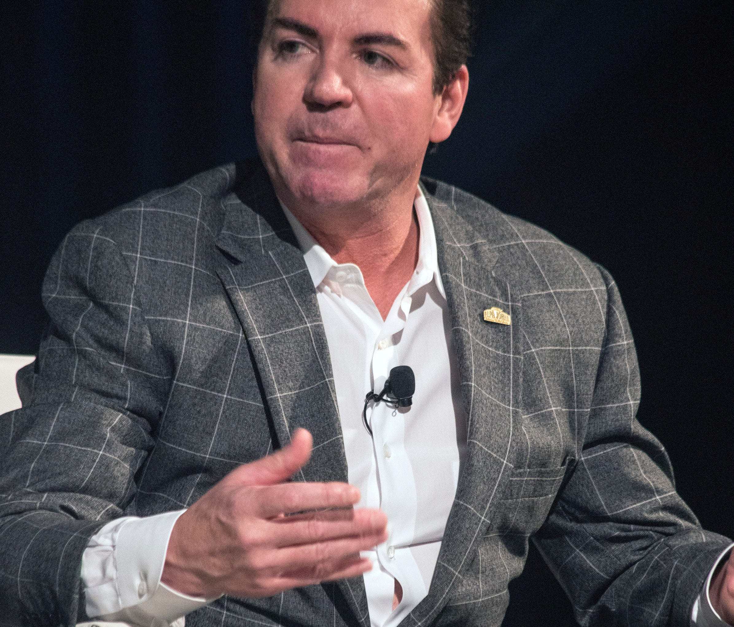Papa John's founder John Schnatter was the featured speaker at a GLI hosted event at the Palace Theatre on Wednesday night. 1/25/17