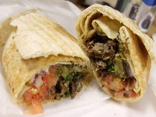 Beef Shawarma Sandwich ($4.75) at Al-Hana Restaurant