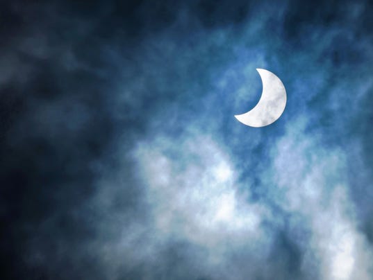 Image result for solar eclipse through clouds