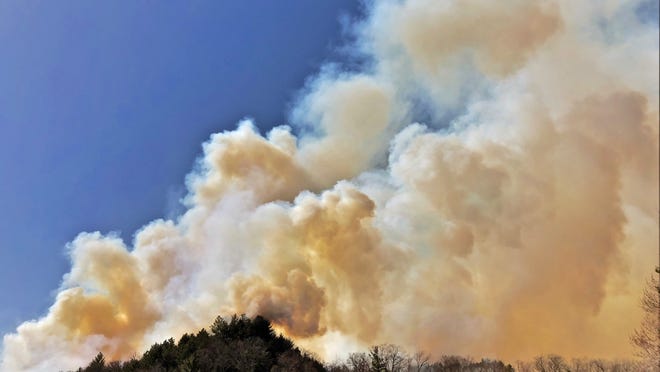 Bruce Mound Fire Crews Still Working To Put Out Blaze