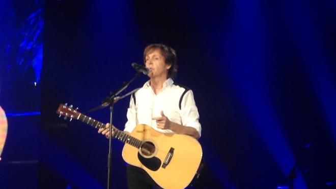 Paul McCartney performs at the Times Union Center in Albany July 5.