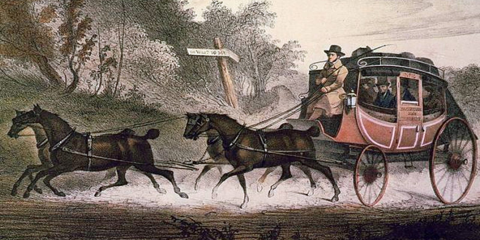 History Stagecoaches were a familiar sight
