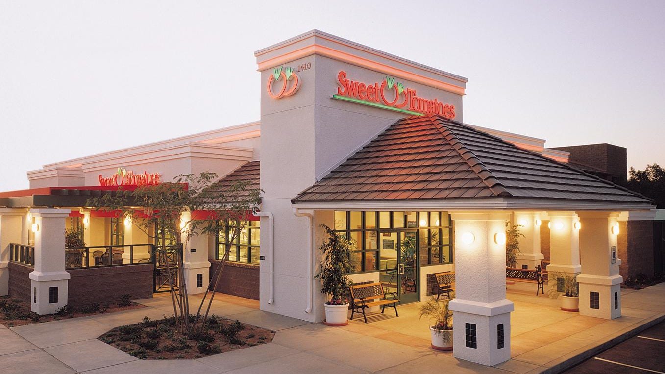 Sweet Tomatoes Souplantation buffet chain permanently closing 97 restaurants