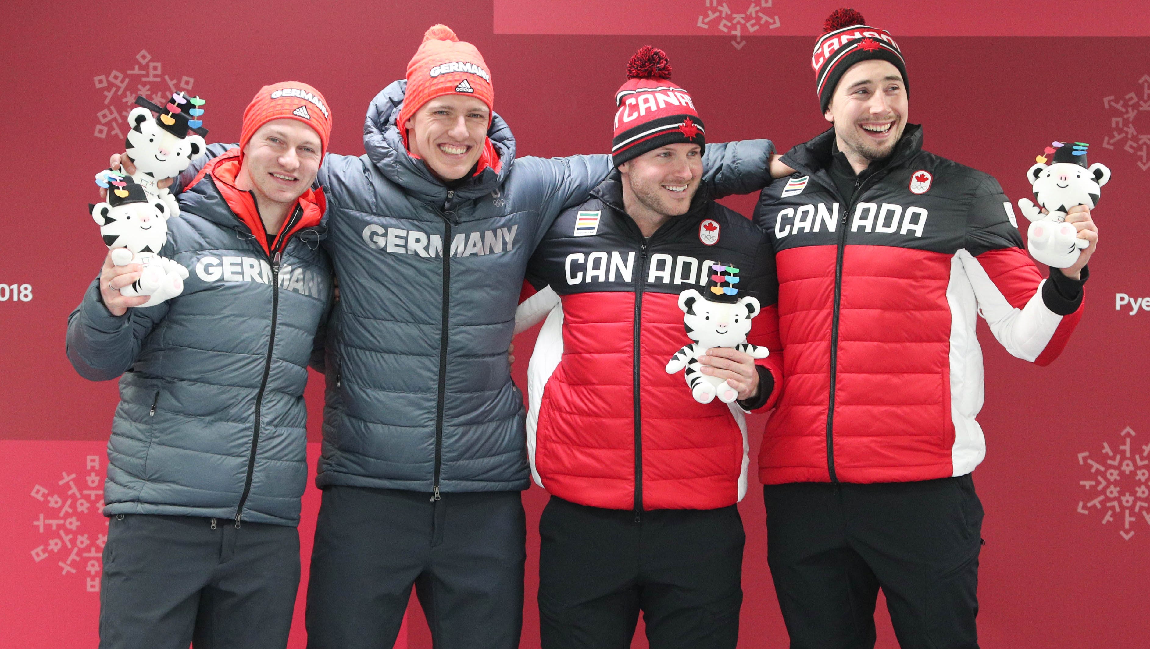 2018 Winter Olympics Canada Germany Tie For Gold In Two Man Bobsled