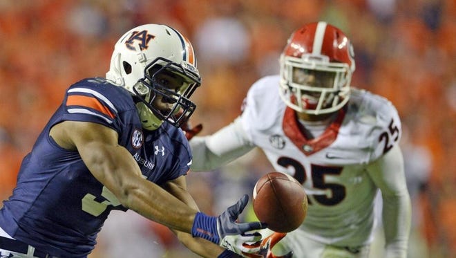 Ricardo Louis caught Nick Marshall's Hail Mary pass on fourth down for a touchdown to give the Tigers a 43-38 win against Georgia.