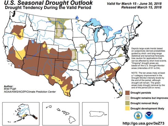 The Climate Prediction Center's seasonal drought outlook